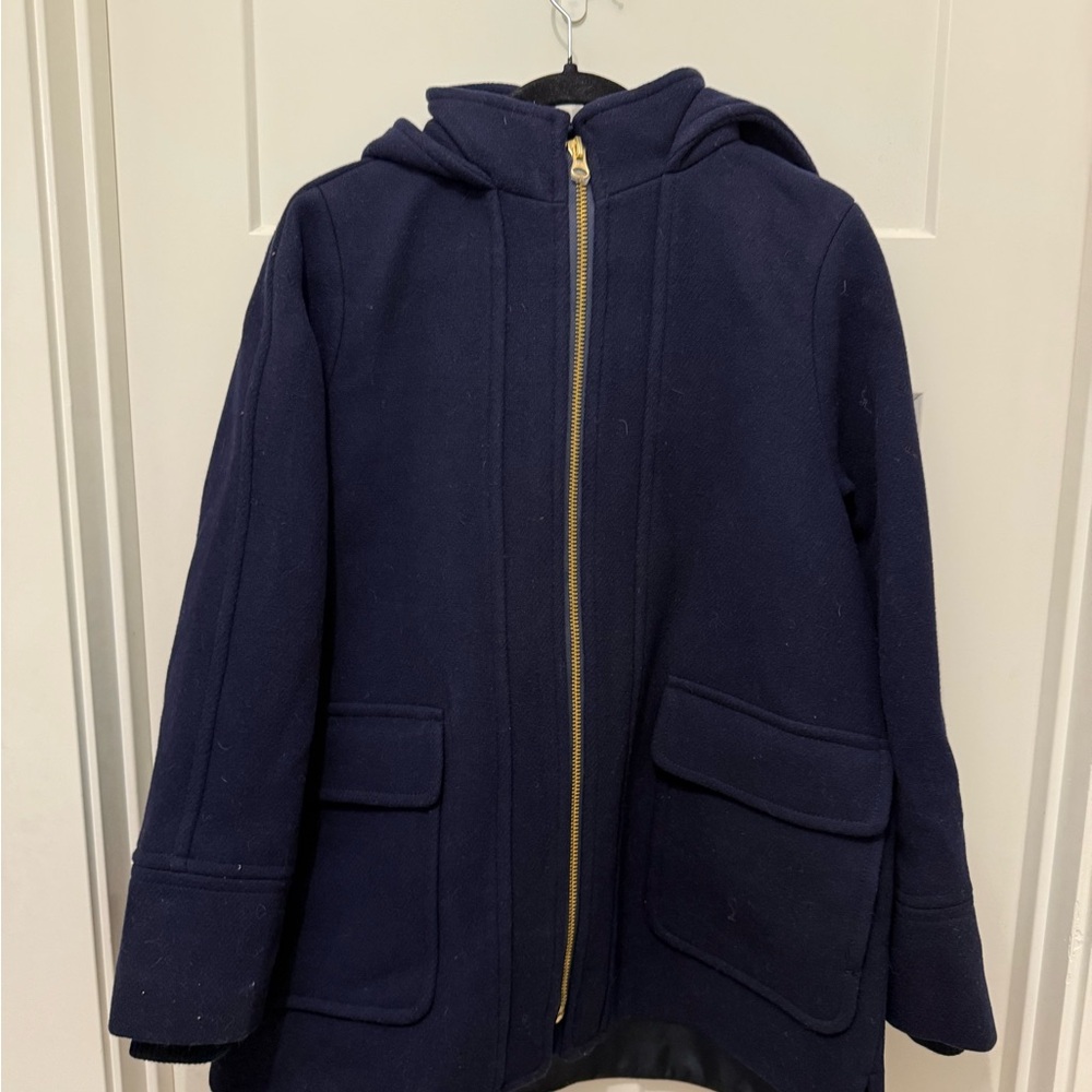J. Crew Kids Dark Blue Hooded Puffer Jacket